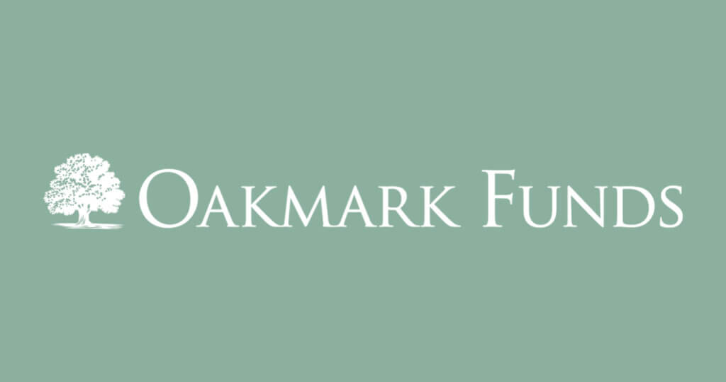 Oakmark Funds logo iin white on a green background